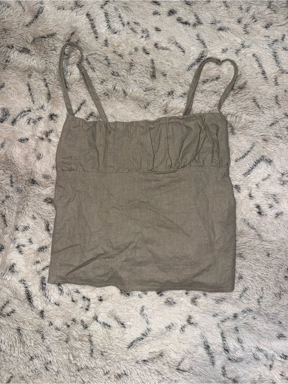Edikted linen khaki color tank top